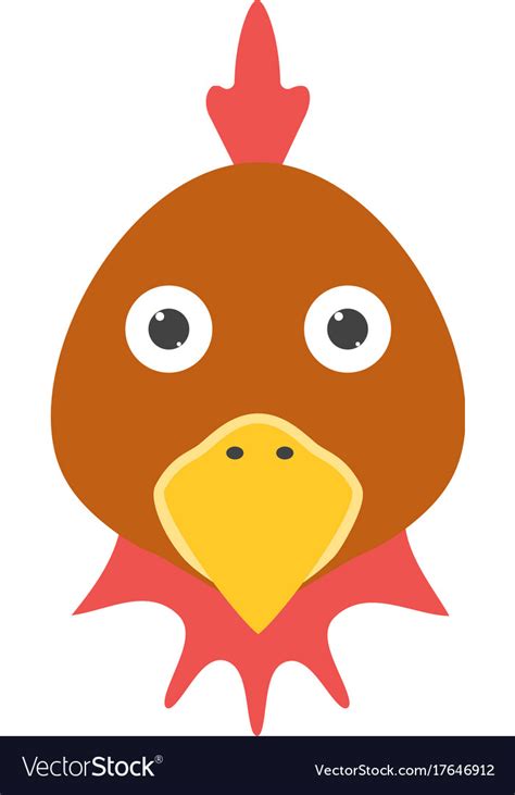 Chicken face Royalty Free Vector Image - VectorStock