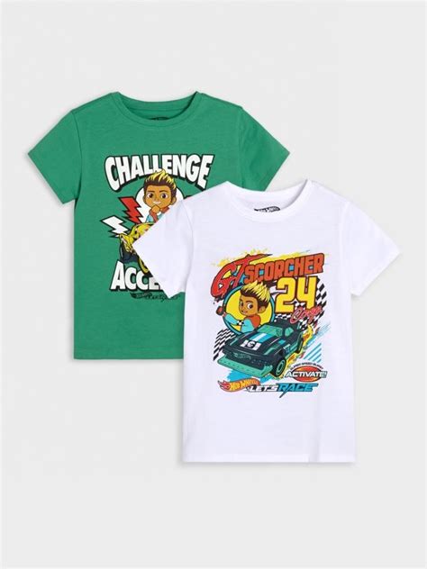 Koszulki 2 Pack Hot Wheels Kolor Wielobarwny SINSAY 140EJ MLC