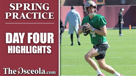 Fsu Football Highlights From Fsus Fourth Practice Of Spring Camp