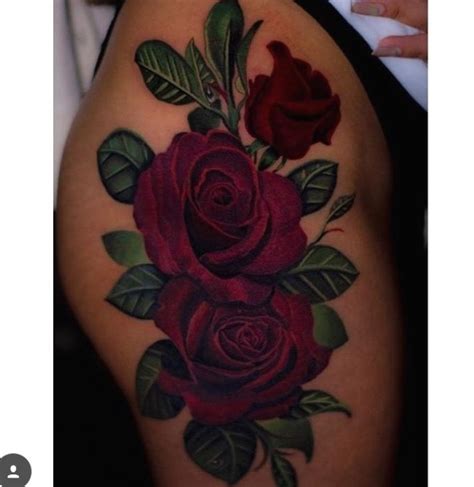 Med Tech Запись со стены Rose Tattoo Thigh Thigh Tattoos Women