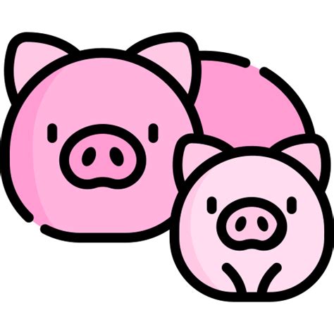 Pigs Kawaii Lineal Color Icon