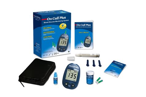 Glucometer Kit On Call Plus Extra Blood Glucose Testing Strips And