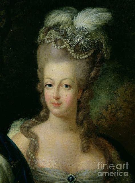 Portrait Of Marie Antoinette De Habsbourg Lorraine Painting By French