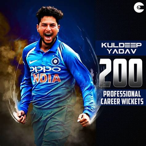 Congratulations To Kuldeep Yadav For Completing 200 Wickets In His HD