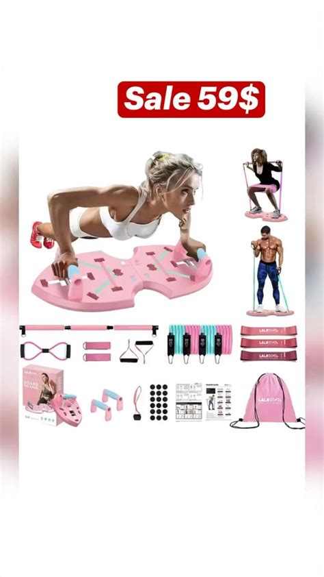 Lalahigh Push Up Board Portable Home Workout Equipment For Women And Men 30 In 1 Home Gym System