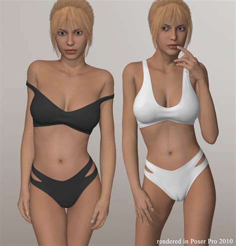 Two Piece Bikini I For V A G S Elite And Poser D Figure Assets D Age