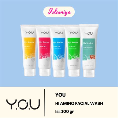 Jual Y O U Hy Amino Facial Wash Series Gr Gr Sabun Pencuci