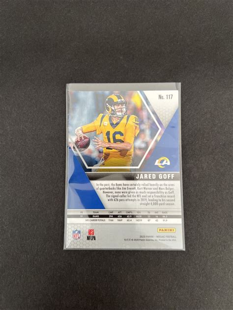 Panini Mosaic Jared Goff Los Angeles Rams Ebay