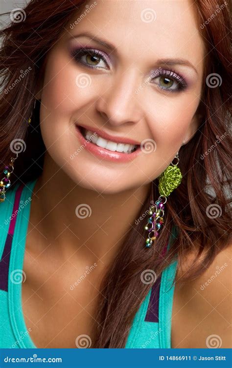 Smiling Headshot Woman Stock Image Image Of Close Smiling 14866911