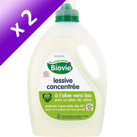 BIOVIE Lessive concentrée à l Aloe vera Bio 3 L Lot de 2