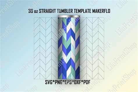 Tangram Tumbler Template Svg For Makerflo Tumbler 30 Oz Etsy