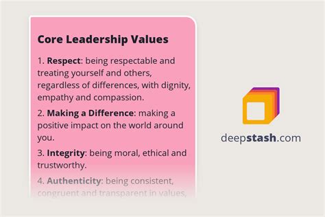 Core Values Of Leadership