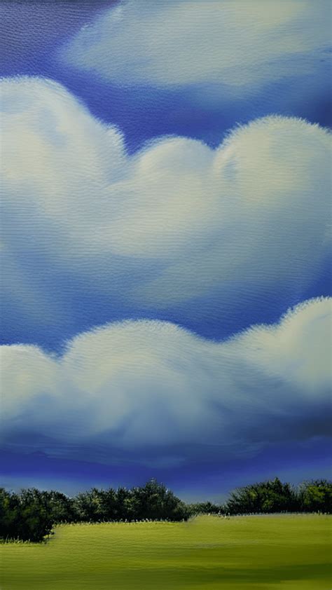 Cloudy Sky Painting · Creative Fabrica