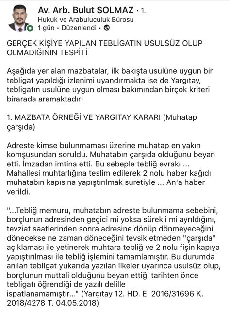 Atilla Tarık Çilekci on Twitter GERÇEK KİŞİYE YAPILAN TEBLİGATIN