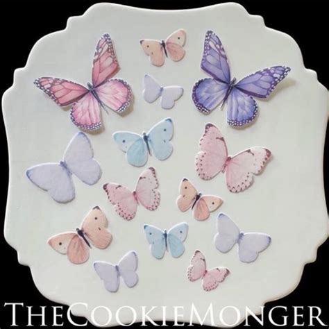 Pastel Combo Wafer Paper Edible Pre Cut 3d Butterflies 14 Mixed Edible