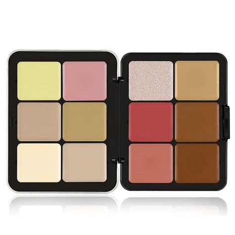 6 Colors Pearly Highlighter Palette, Contouring Concealing Cream, Facial Makeup Berry And Brown ...