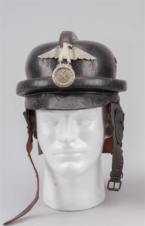 At Auction German WWII NSKK Motorcycle Helmet