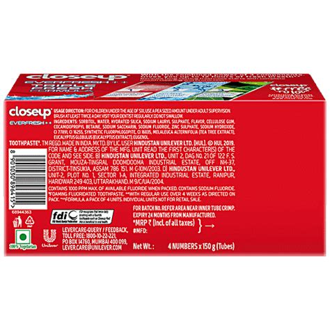 Buy Close Up Everfresh Toothpaste Red Hot Online At Best Price Of Rs 330 Bigbasket