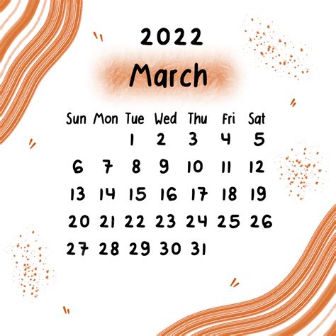 March 2022 Calendar Clipart June