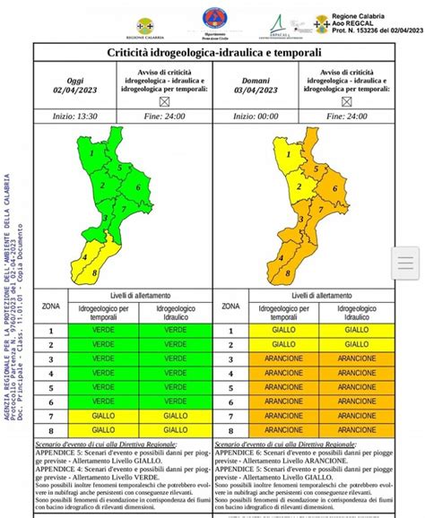 Maltempo Domani Allerta Arancione In Calabria Ciavula