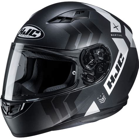 Casque CS 15 MARTIAL MC5SF HJC Gris Noir Blanc MAXXESS FR Casque