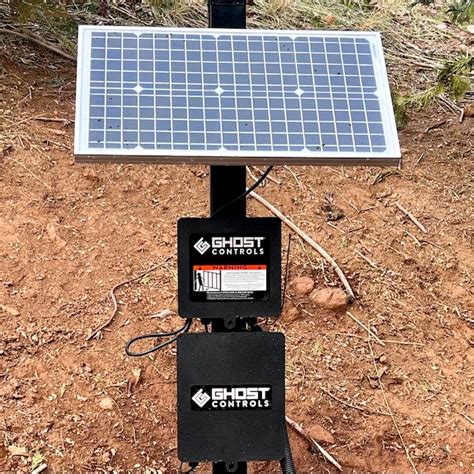 Ghost Controls 30w Solar Panel Kit For Remote Gate Opener Installation