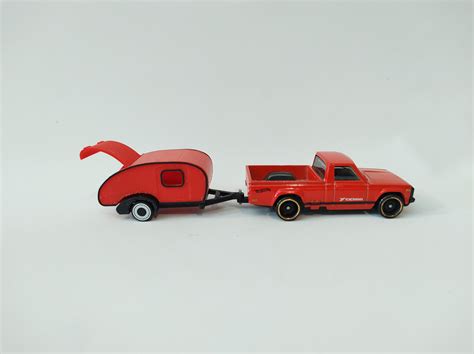 Teardrop Trailer Camper Caravan Hot Wheels Scale STL File For D PrintingCults