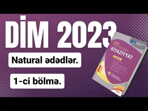 Natural ədədlər 1 ci hissə Yeni test toplusu 2023 Hafis müəllim