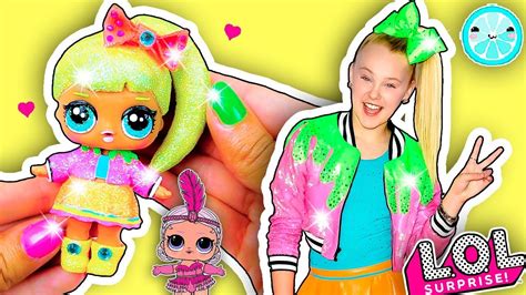 Diy Glitter Jojo Siwa Doll Lol Surprise Custom Dolls Unboxing And Toy Tutorial Youtube