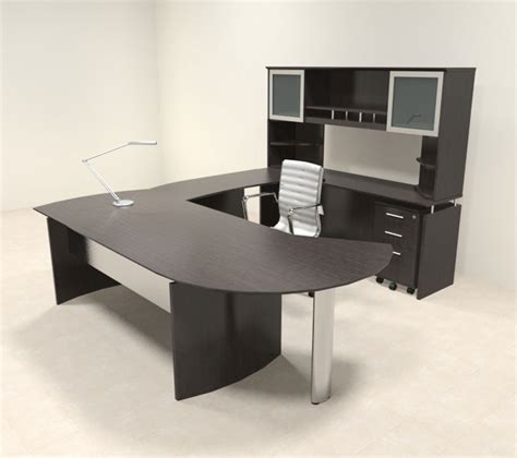 6pc Modern Contemporary U Shaped Executive Office Desk Set, #MT-MED-U15 ...