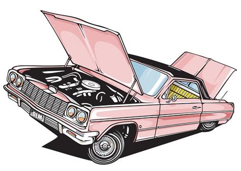 11 Lowrider Vector Graphic Images - Chevy Impala Lowrider, Lowrider ...