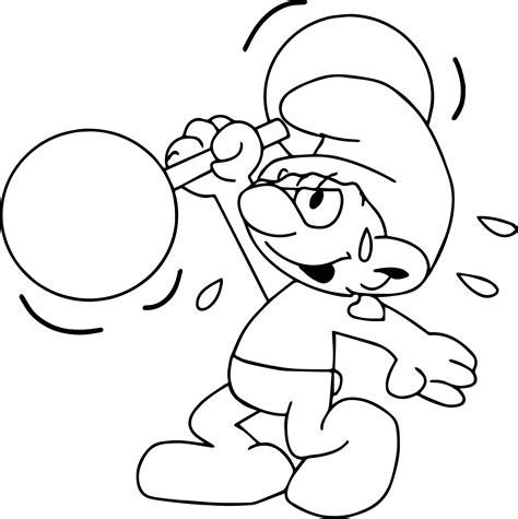 Hefty Smurf Coloring Page