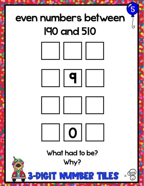 3 Digit Number Tiles Marcy Cook Math