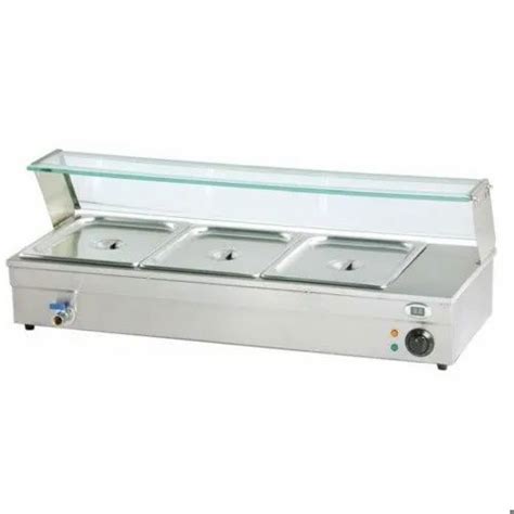 Rectangular Stainless Steel Glass Table Top Bain Marie For Restaurant