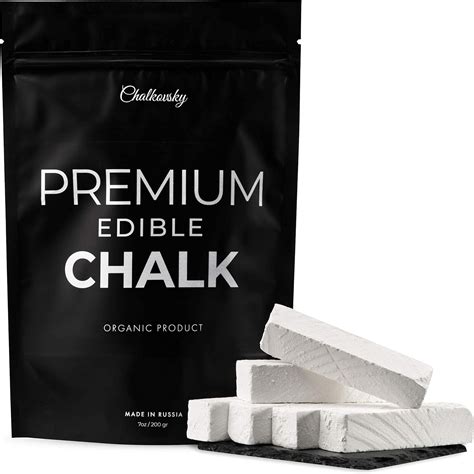 Amazon.com : Chalkovsky Premium Edible Chalk - Natural Chalk for Eating ...