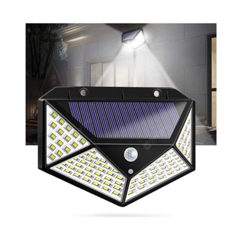 Luminária Parede Solar 100 Leds Bateria Luz Balizador Jardim no Shoptime