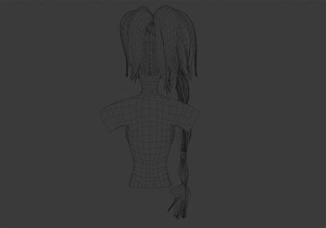 Stylized Ponytail Hairstyle 3D Model CGTrader