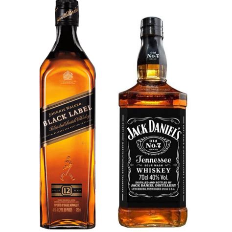 Kit Whisky Jack Daniel S Old N 7 E Johnnie Walker Black Label 1L Cada