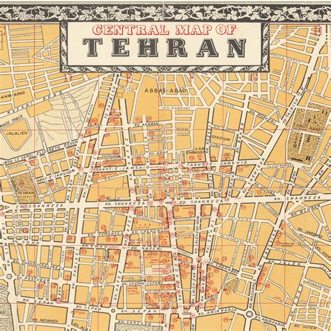 Old Map of Tehran in Iran in the Middle East Digital Download PRINTABLE ...