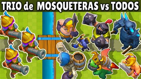 Trio De Mosqueteras Vs Todas Las Cartas 1 Vs 1 Olimpiadas De Clash Royale Youtube