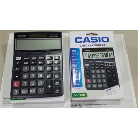 Jual Kalkulator Calculator Casio Dj 120 Plus D Dj120 Plus Ori Original