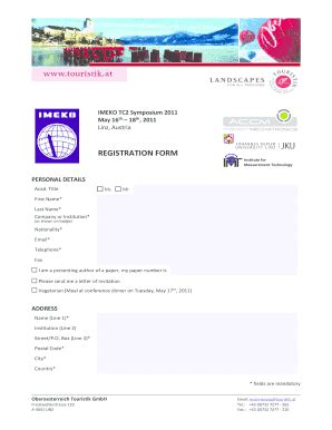 Fillable Online Call For Papers Registration Form Pdf File Jku