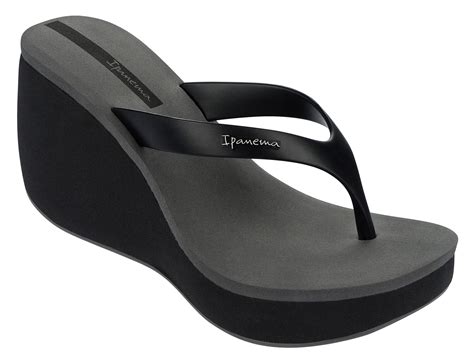 Black Flip Flops Ipanema Lipstick Thong Iv Fem Blackgreyblack