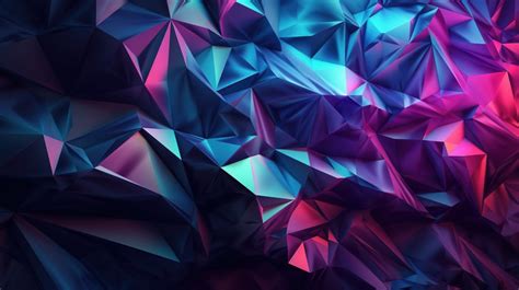 Facets Faceted Abstract Background In D With Shimmering Iridescent