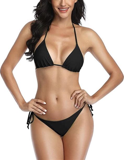 Bol Zwarte STRING BIKINI BIKINI Zwart One Size