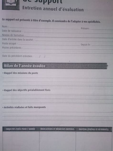 Exemple De Grille Dentretien Annuel Dévaluation Le Meilleur Exemple