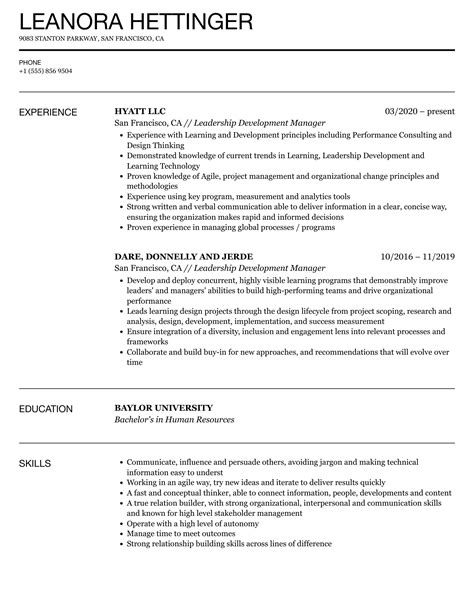 Leadership Resume Samples Senior Leader Resume Samples