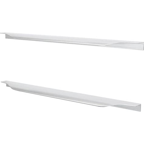 Goodhome Andali Chrome Effect Kitchen Cabinets Straight Edge Handle L397cm Pack Of 2 Diy