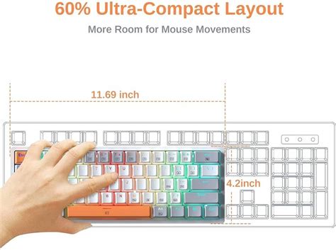 Redragon Akali Mechanical Keyboard Outemu Red Switches Hot Swappable Detachable Type C