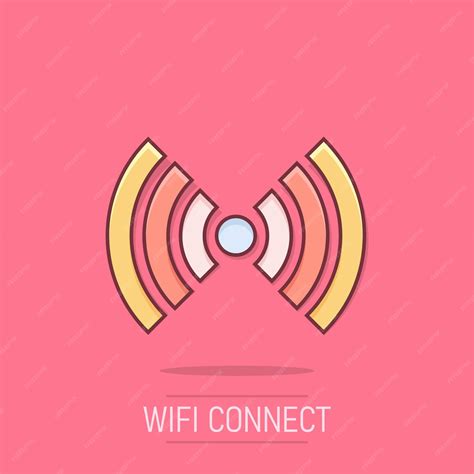 Premium Vector Wifi Internet Icon In Comic Style Wifi Wireless